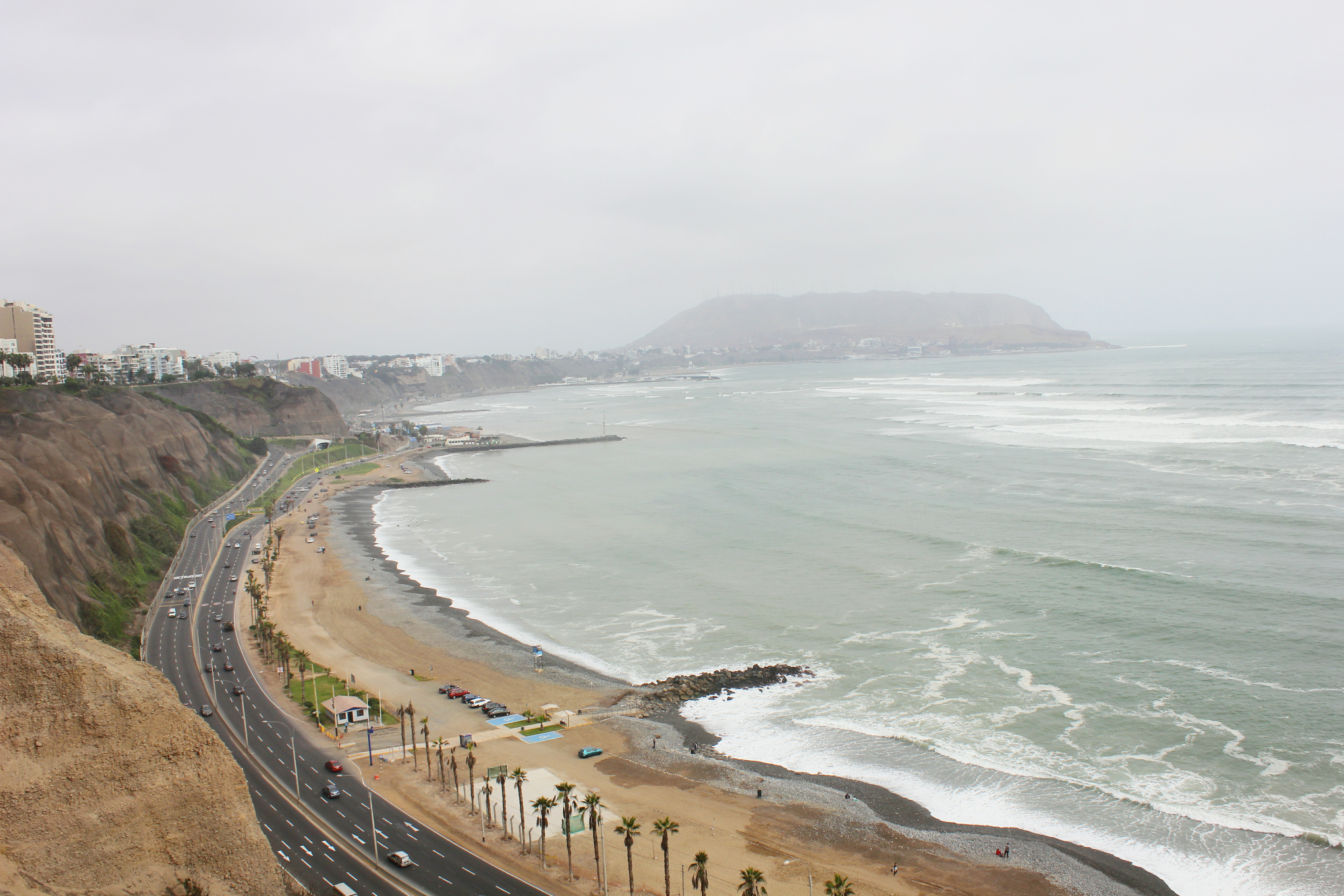 Coast of Lima from Larcomar Shopping Center